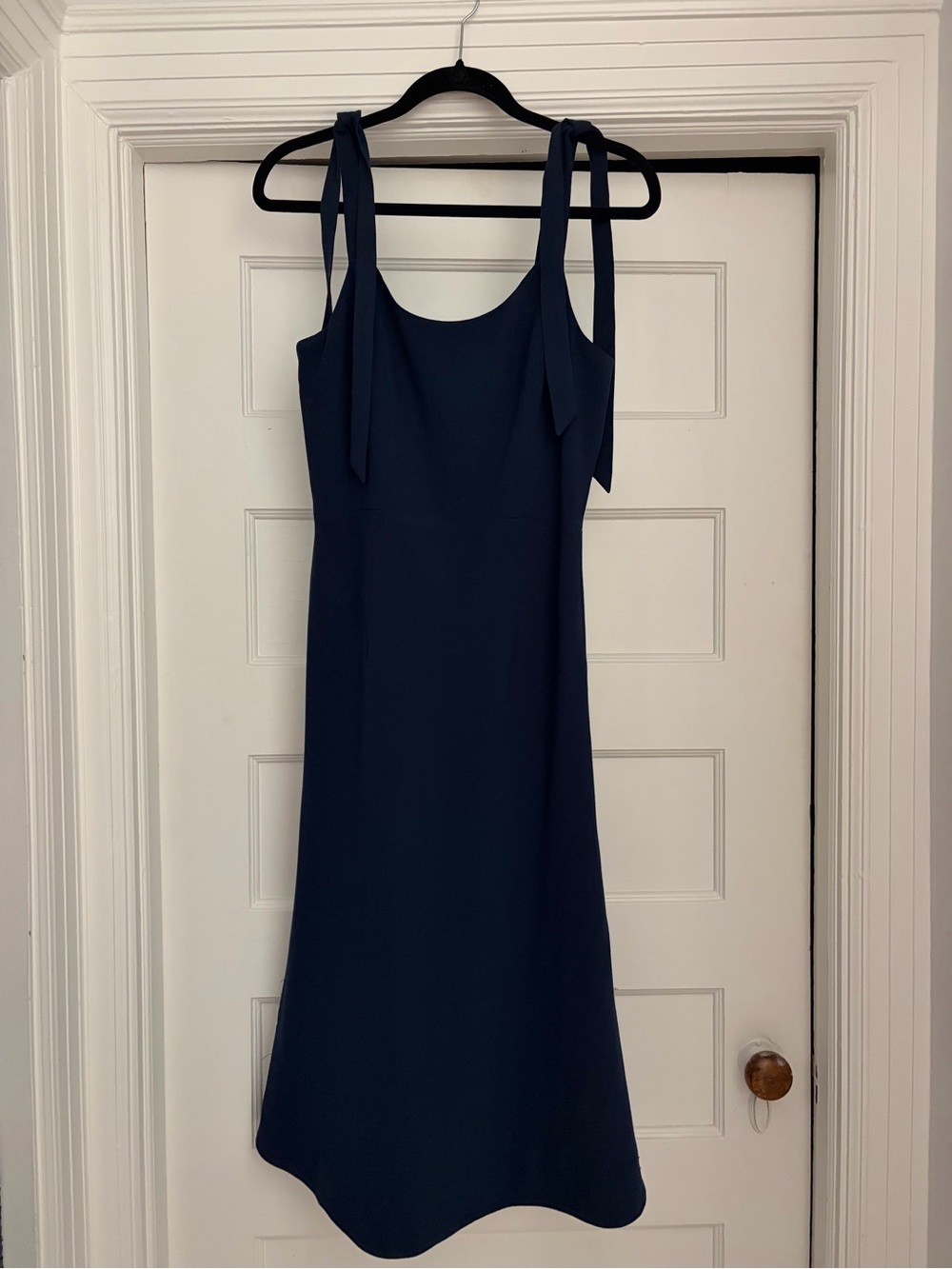 Dress the Population Navy Tie-Strap Midi Dress